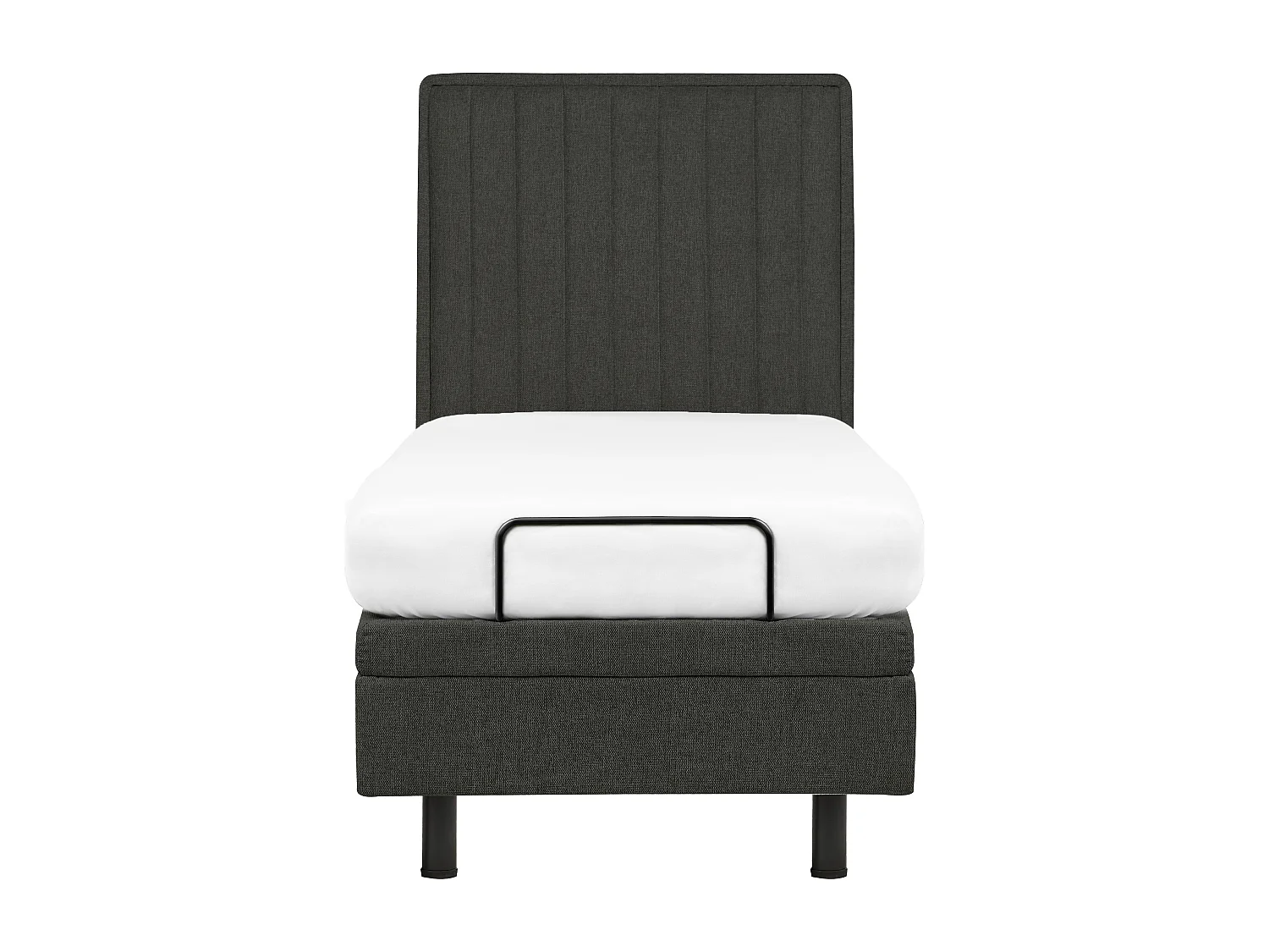 Lit réglable Tissu DUKE II 80 x 200 cm Gris foncé