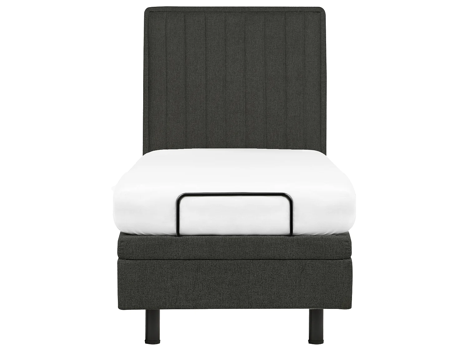 Lit réglable Tissu DUKE II 80 x 200 cm Gris foncé