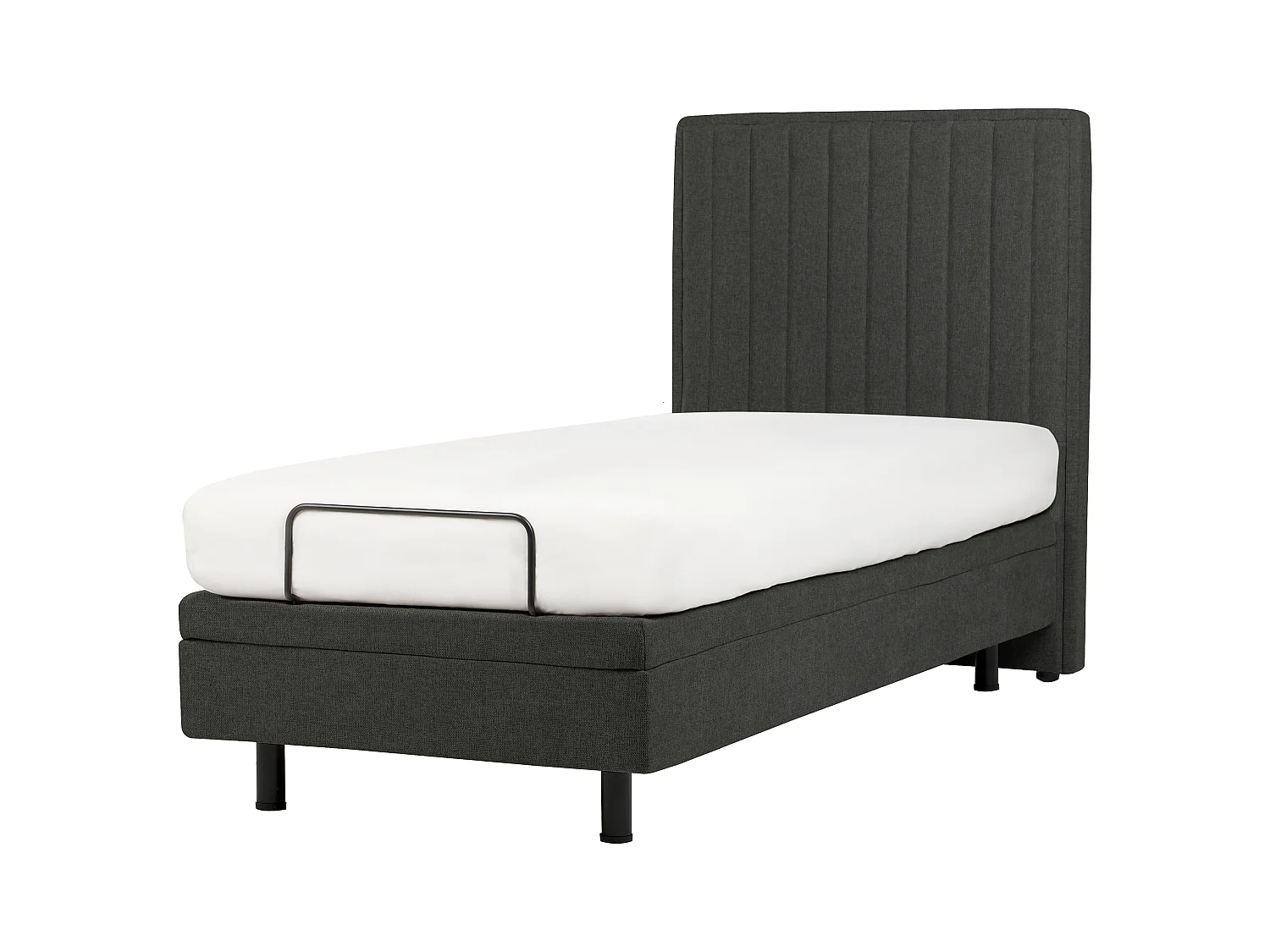 Lit réglable Tissu DUKE II 90 x 200 cm Gris foncé