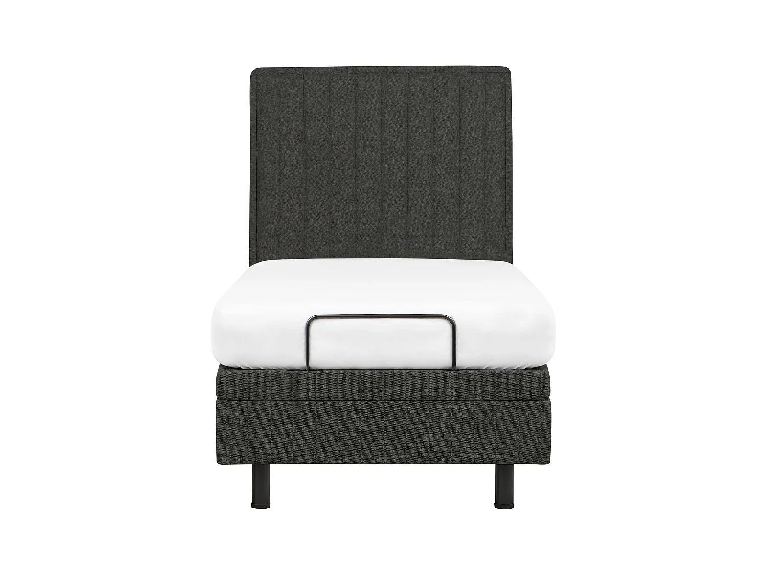 Lit réglable Tissu DUKE II 90 x 200 cm Gris foncé