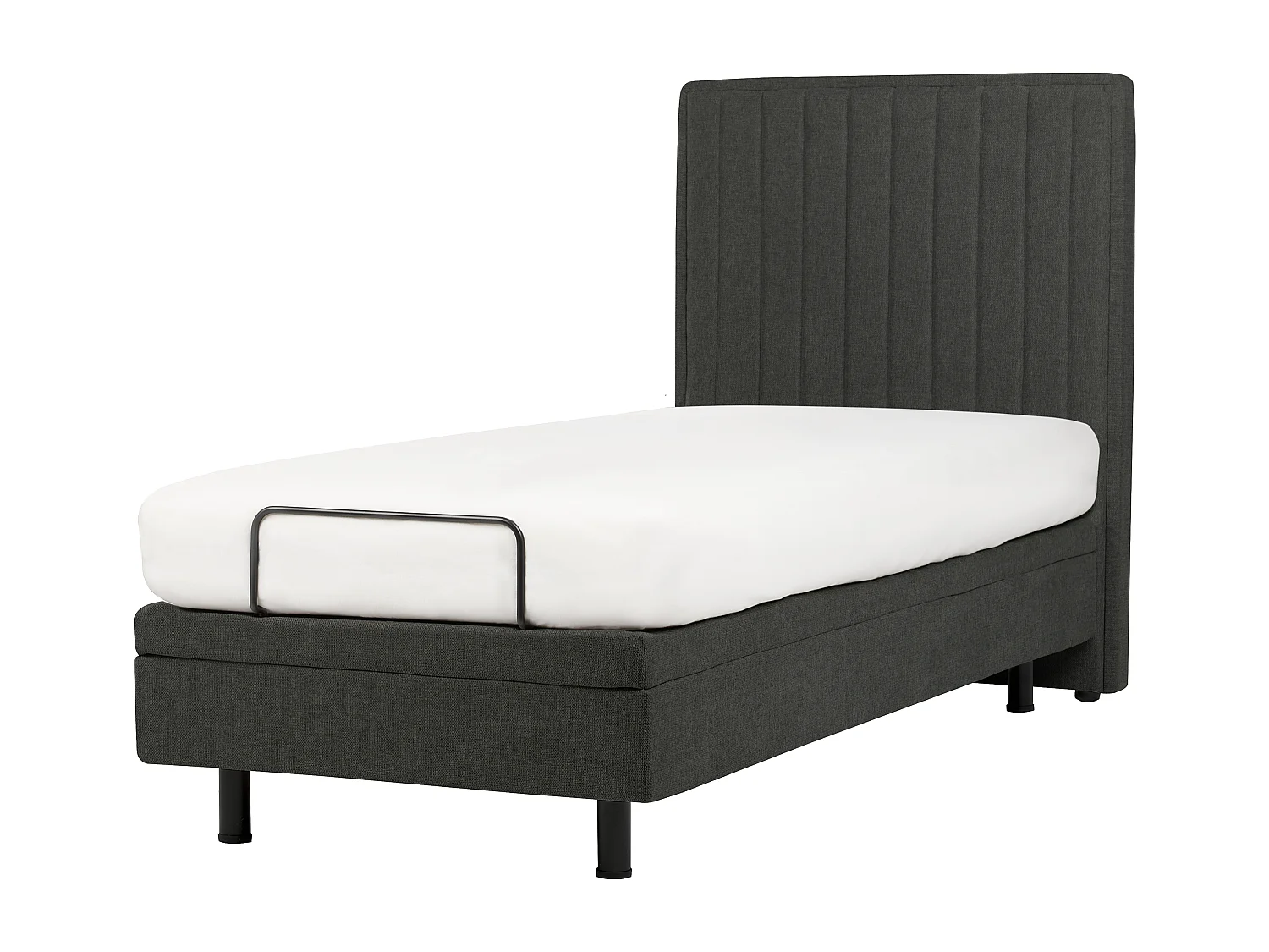 Lit réglable Tissu DUKE II 90 x 200 cm Gris foncé