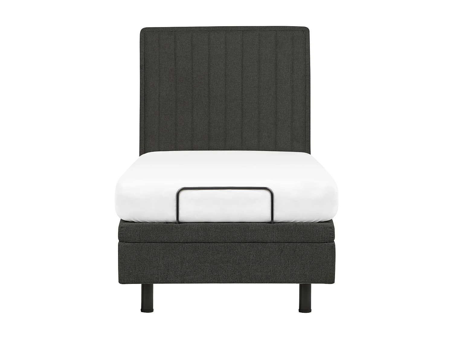 Lit réglable Tissu DUKE II 90 x 200 cm Gris foncé