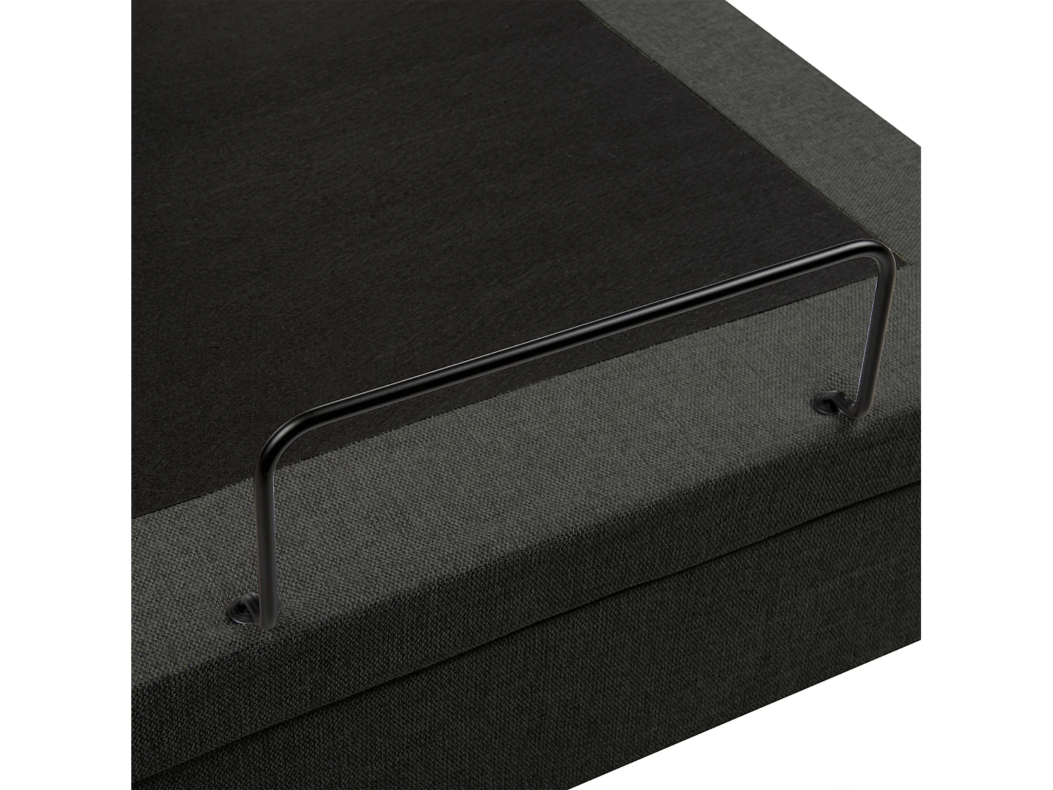 Lit réglable Tissu CASTELLAN 90 x 200 cm Gris foncé