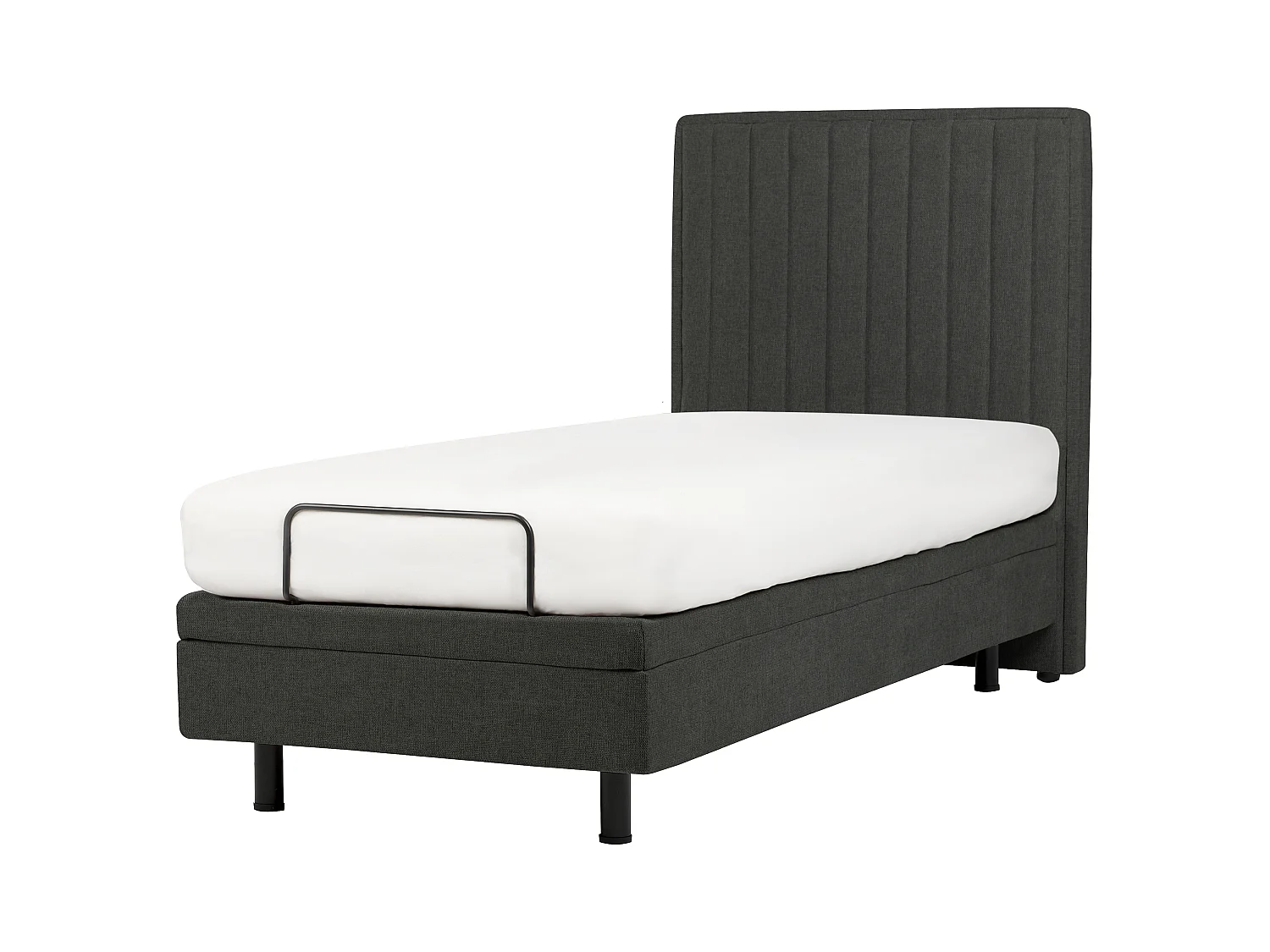 Lit réglable Tissu DUKE II 90 x 200 cm Gris foncé