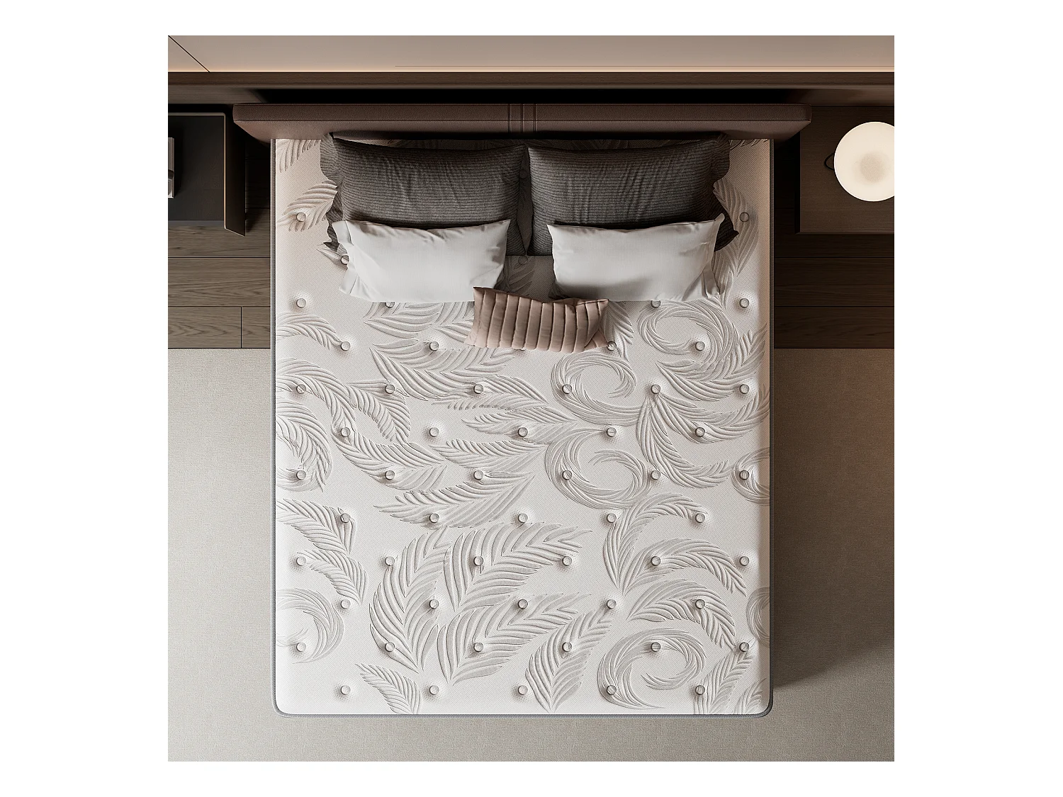 Matratze 90 x 200 cm, 7-Zonen-Taschenfederkern, feste H3 Liegekomfort, 25 cm Komfortschaum, allergikerfreundlich – HOMAVO