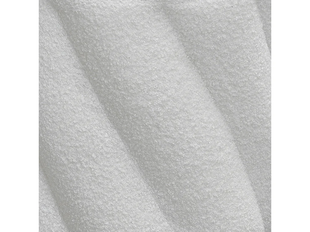 Mallow - Pouf rond en tissu bouclette ø37cm - Blanc