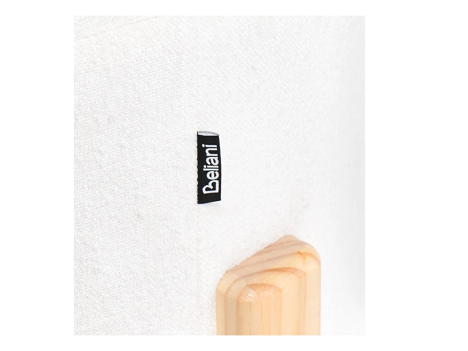 Pouf TERRY Tissu chenille Blanc cassé