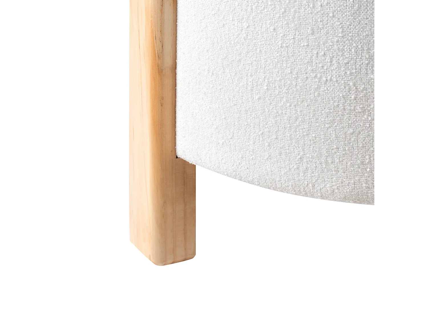 Poef TERRY Chenille Gebroken wit 53 cm 53 cm 43 cm