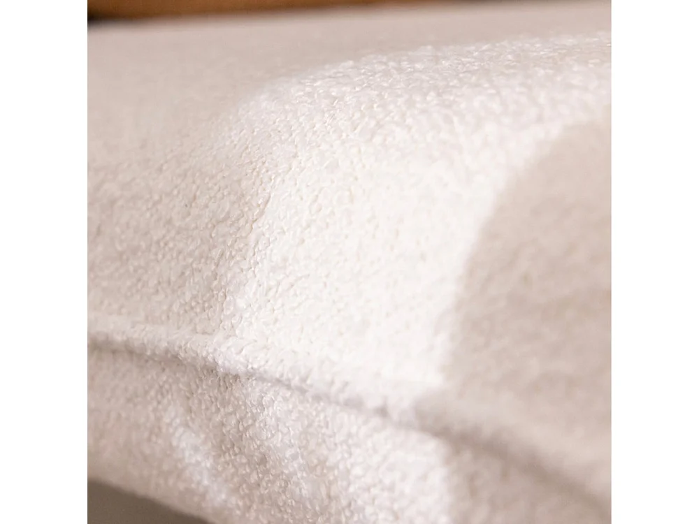 Full - Pouf en tissu bouclette - Blanc