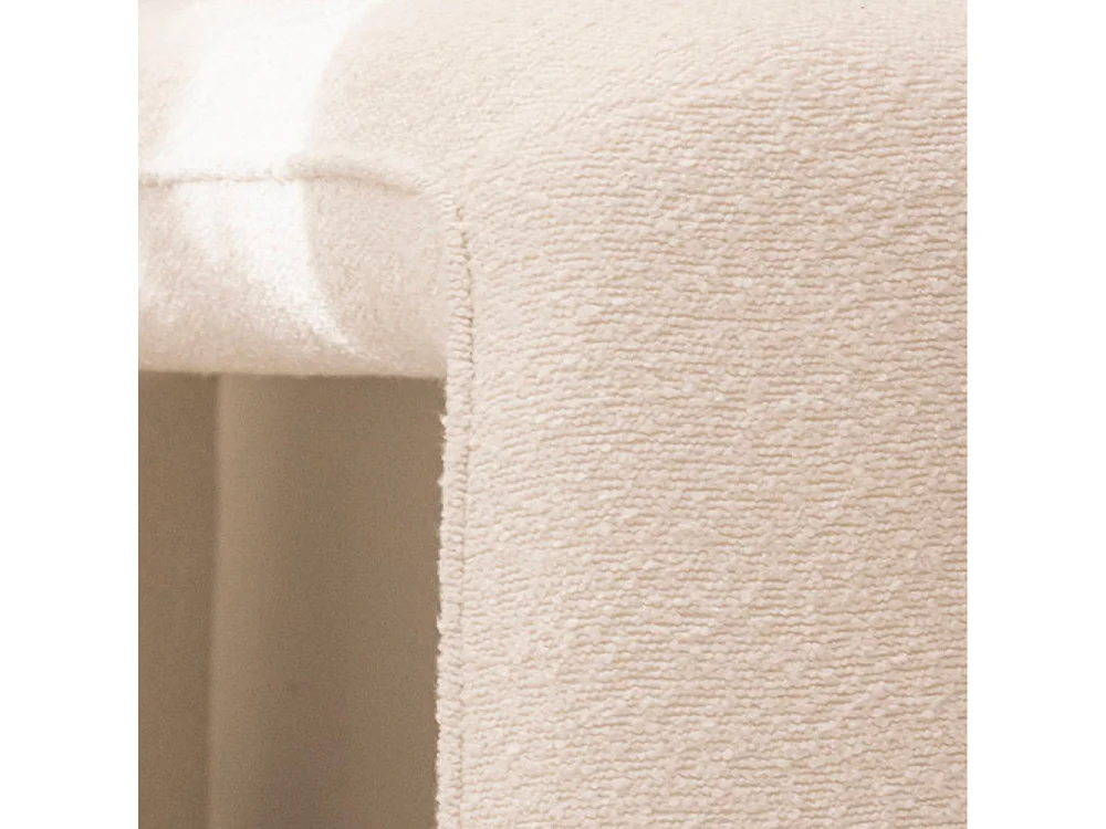 Full - Pouf en tissu bouclette - Blanc