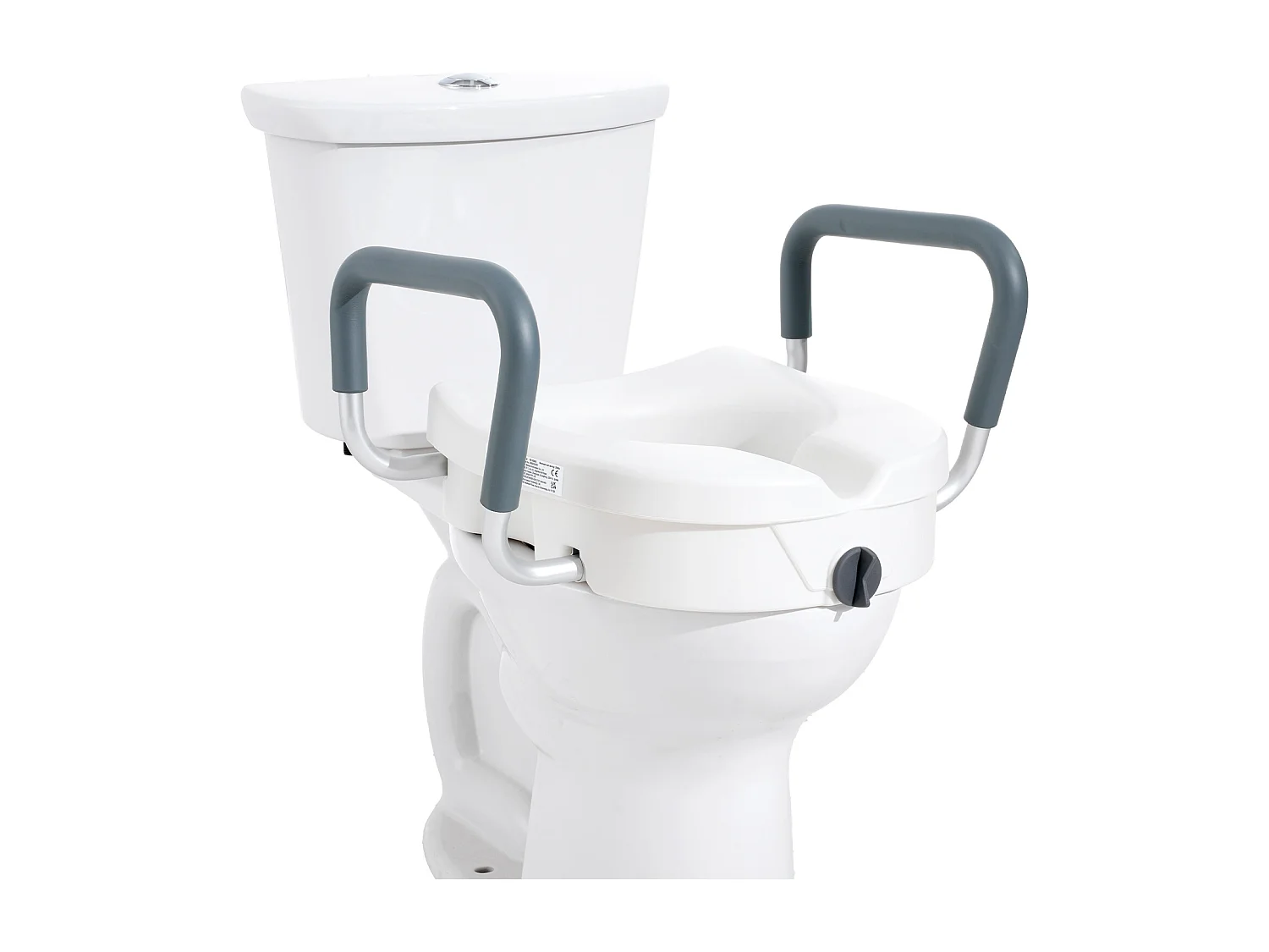 Siège de Toilette Surélevé SucceBuy, Hauteur 12,7 cm, Capacité 158 kg, Largeur Régalable 48,1 à 55,9 cm, Blanc