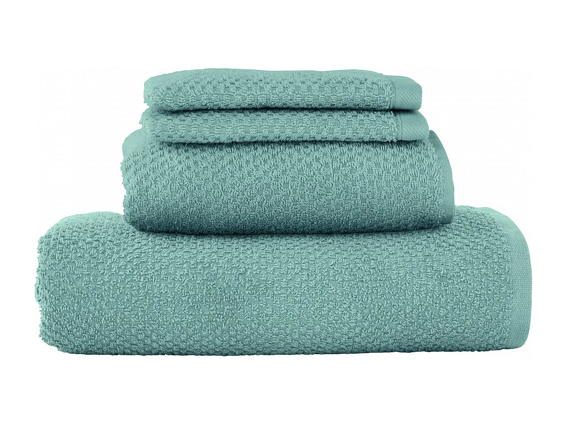 Lot 2 serviettes de bain et 2 gants de toilette