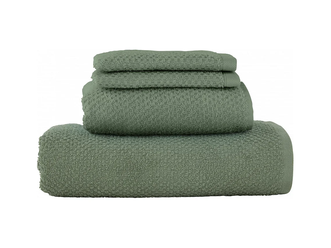 Lot 2 serviettes de bain et 2 gants de toilette