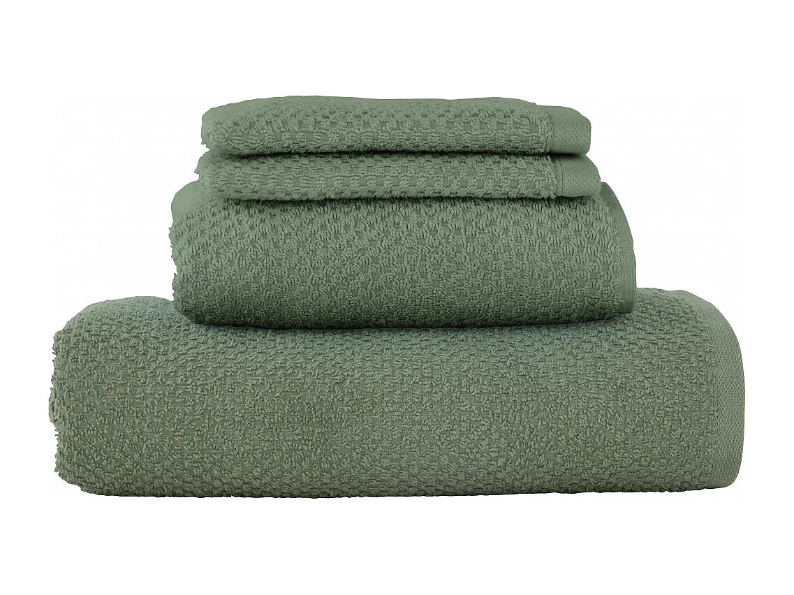 Lot 2 serviettes de bain et 2 gants de toilette