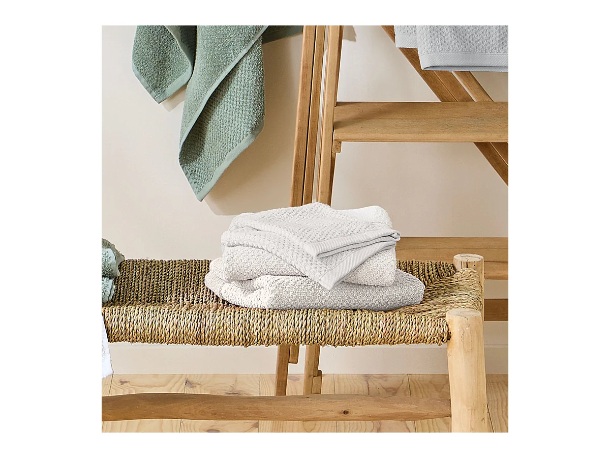 Lot 2 serviettes de bain et 2 gants de toilette