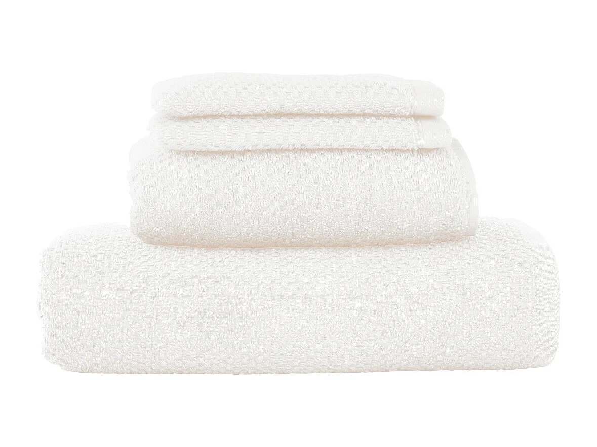 Lot 2 serviettes de bain et 2 gants de toilette