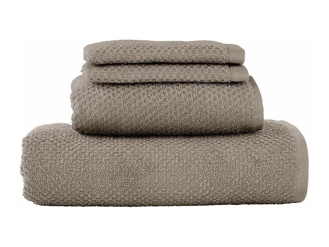 Lot 2 serviettes de bain et 2 gants de toilette