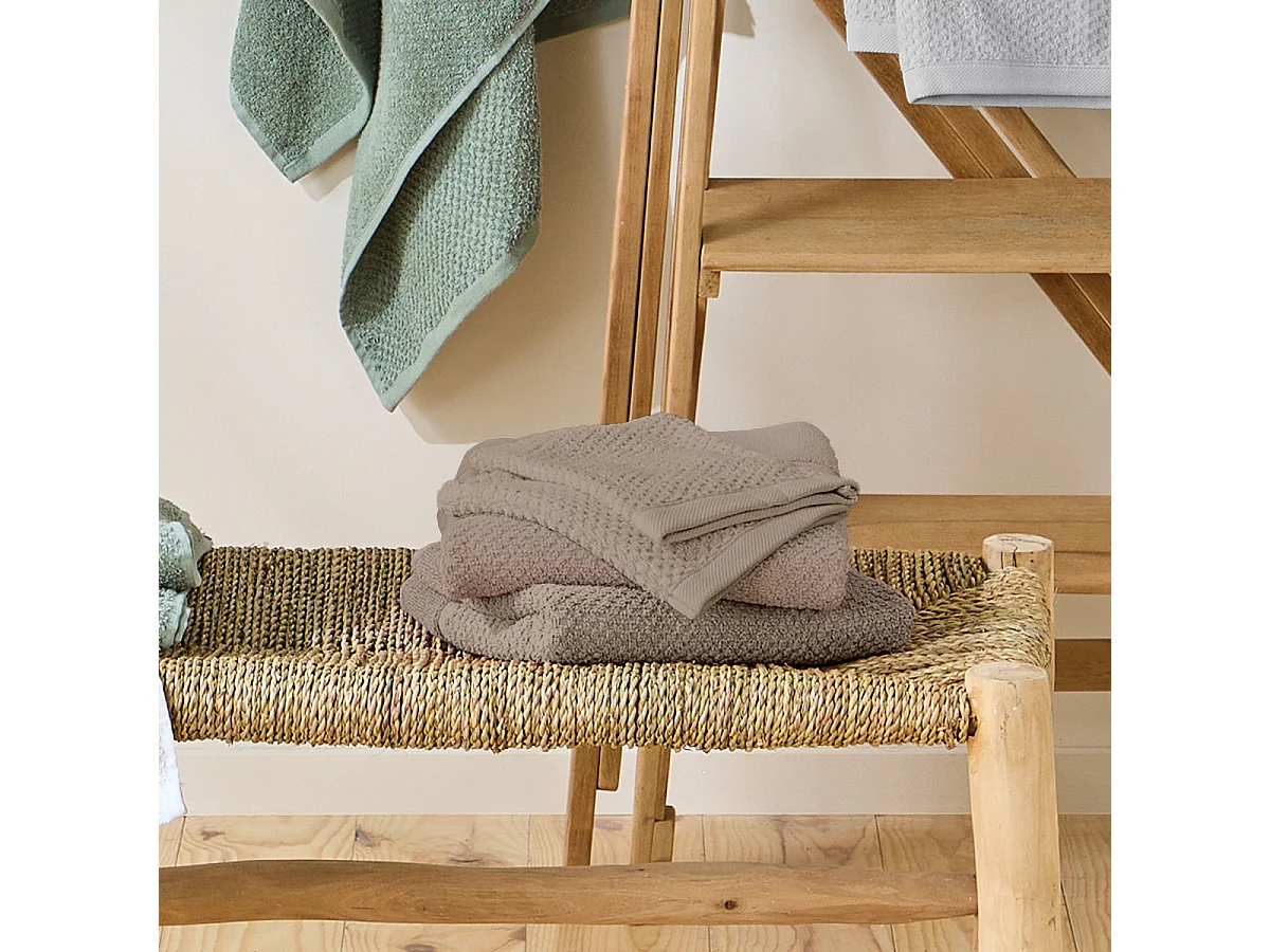 Lot 2 serviettes de bain et 2 gants de toilette