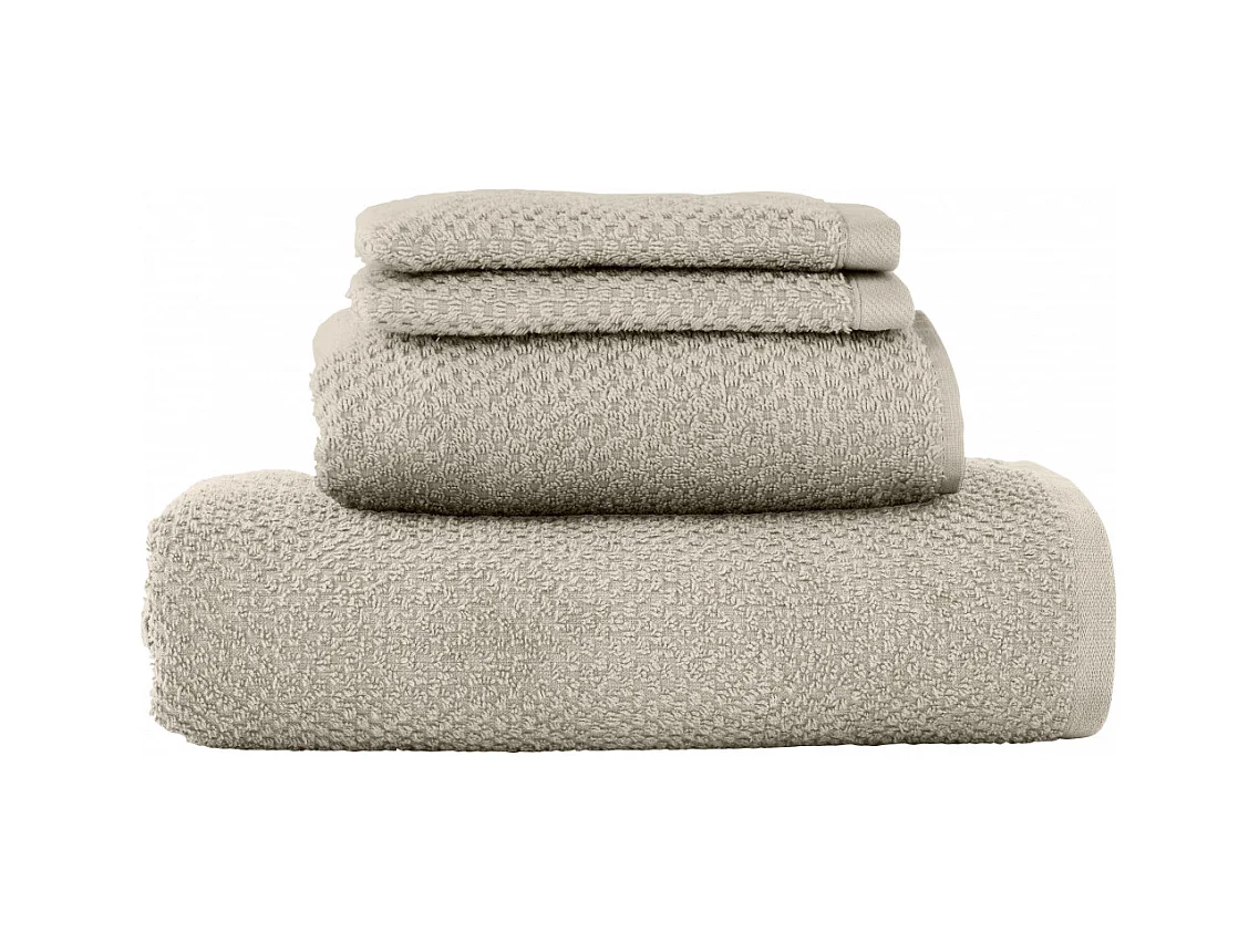 Lot 2 serviettes de bain et 2 gants de toilette