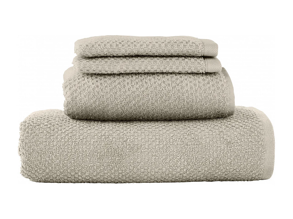 Lot 2 serviettes de bain et 2 gants de toilette