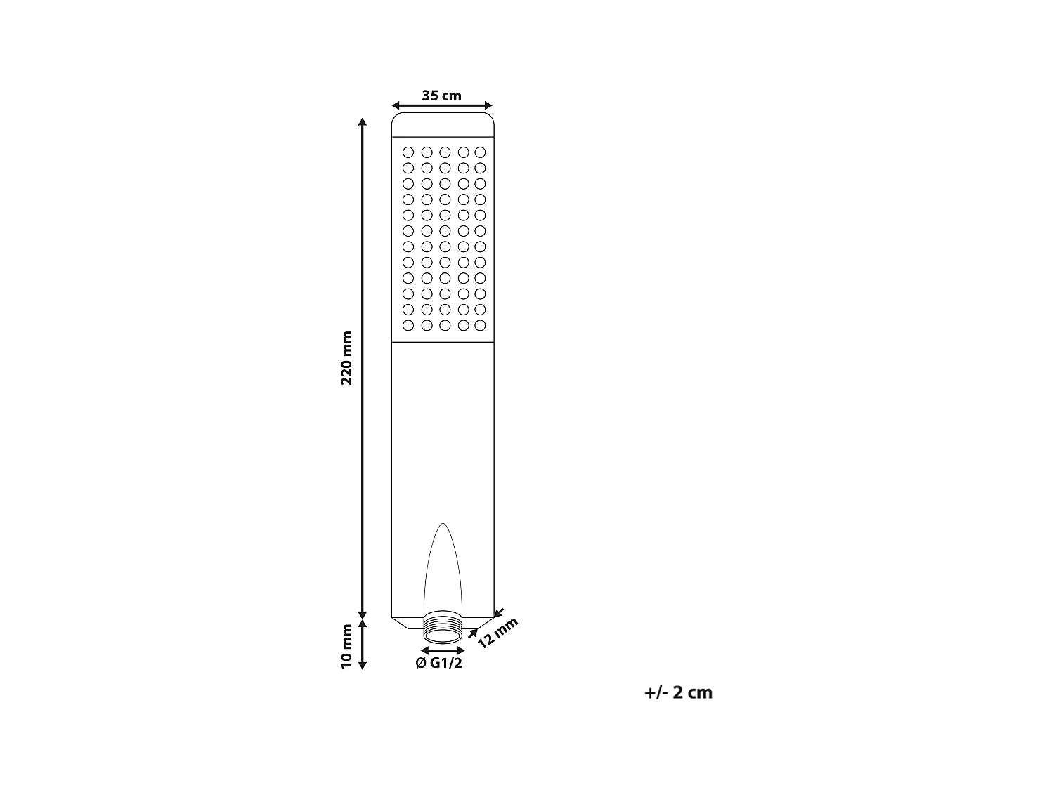 Pommeau de douche CHILAPA Laiton Argenté