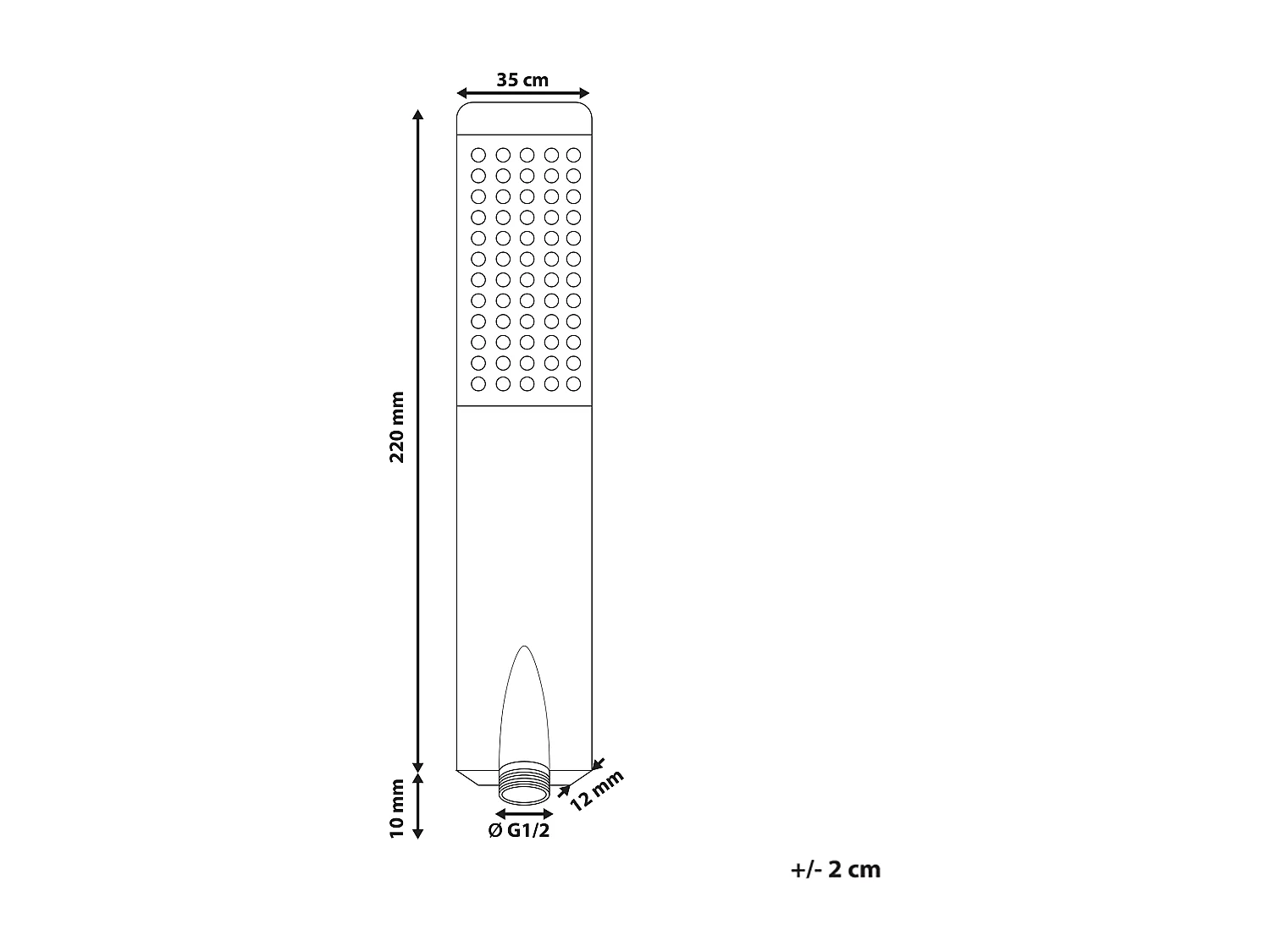 Pommeau de douche CHILAPA Laiton Argenté