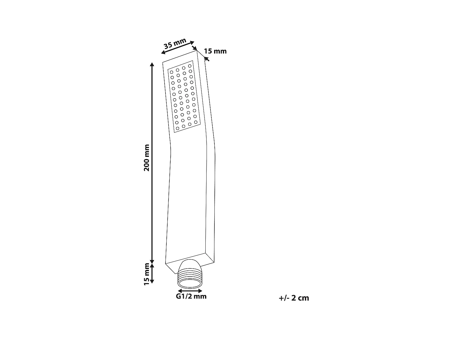 Soffione doccia AMBORO Nero
