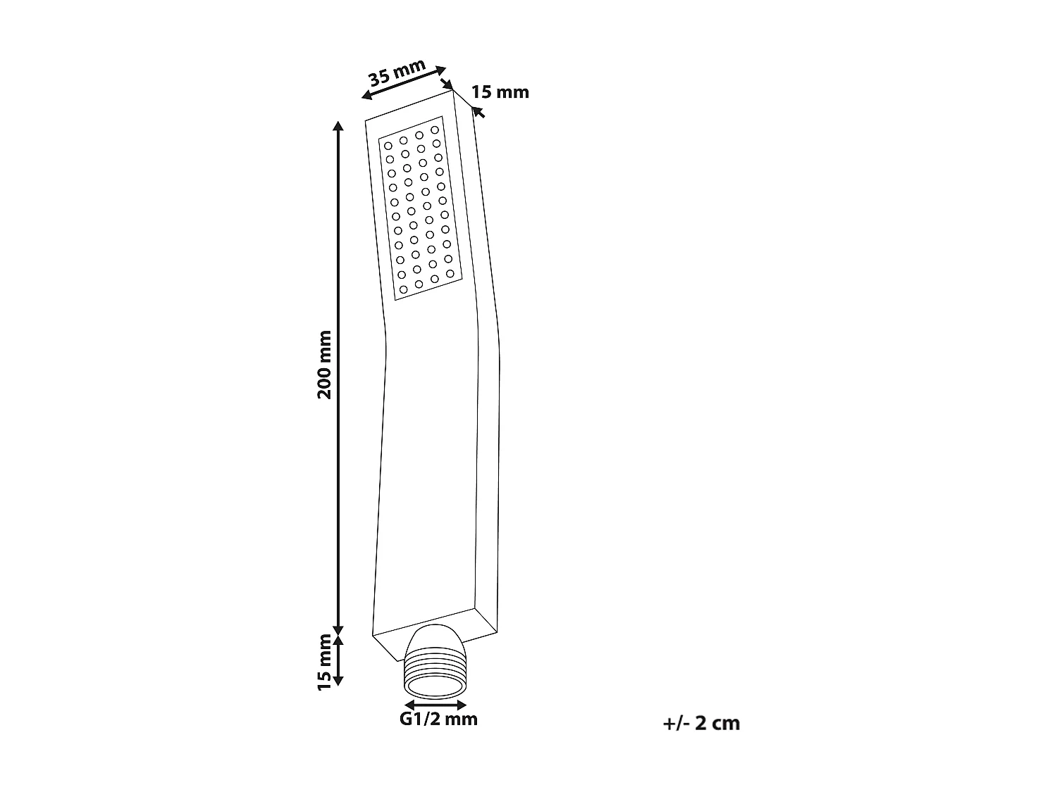 Soffione doccia AMBORO Nero