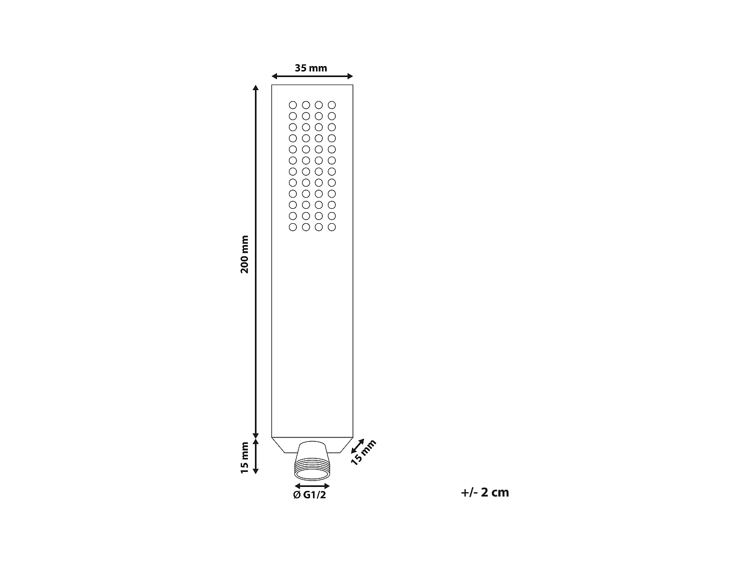Pommeau de douche TABACAL Laiton Argenté