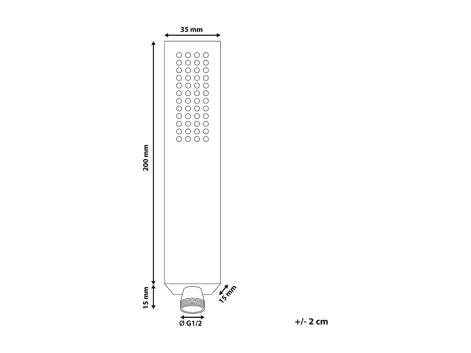 Pommeau de douche TABACAL Laiton Doré