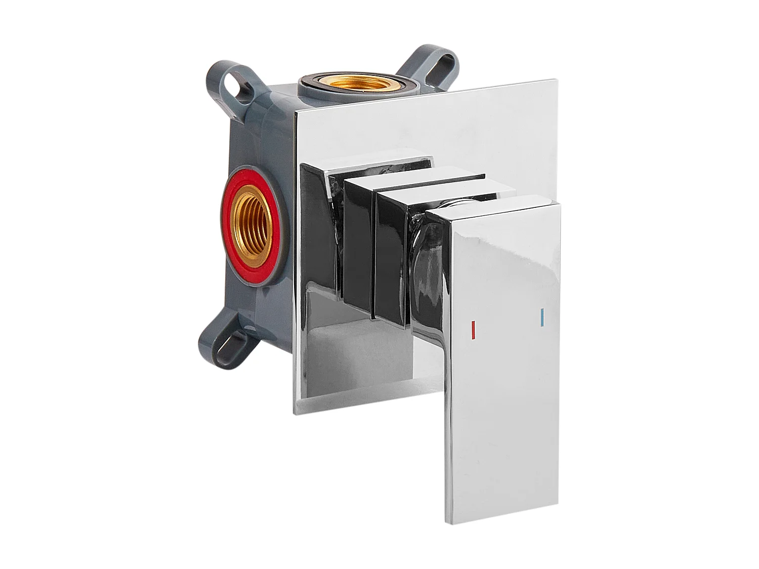 Robinet de lavabo mural KARUAY Laiton Argenté