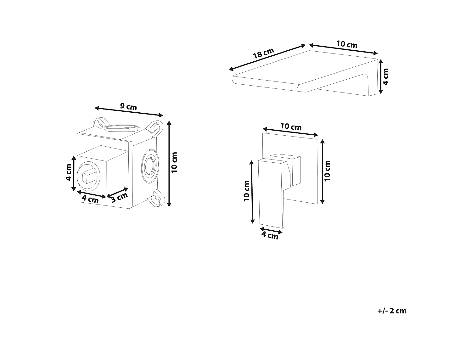 rubinetto miscelatore da parete per lavabo KARUAY Argento