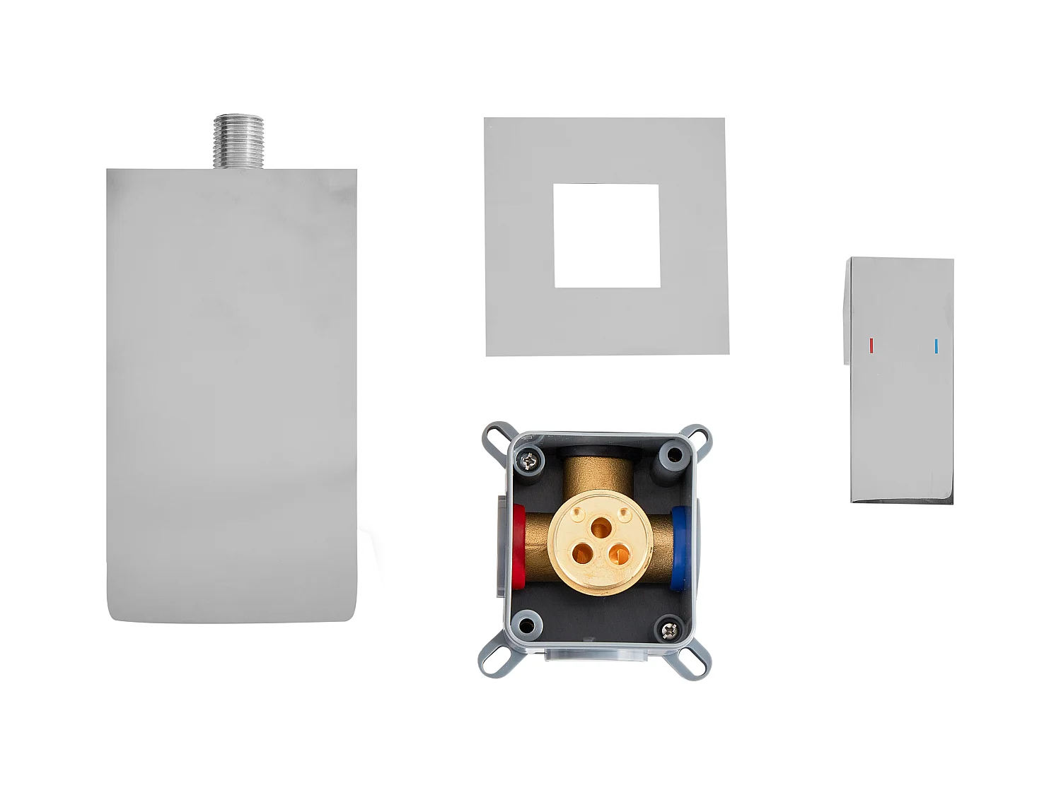 rubinetto miscelatore da parete per lavabo KARUAY Argento