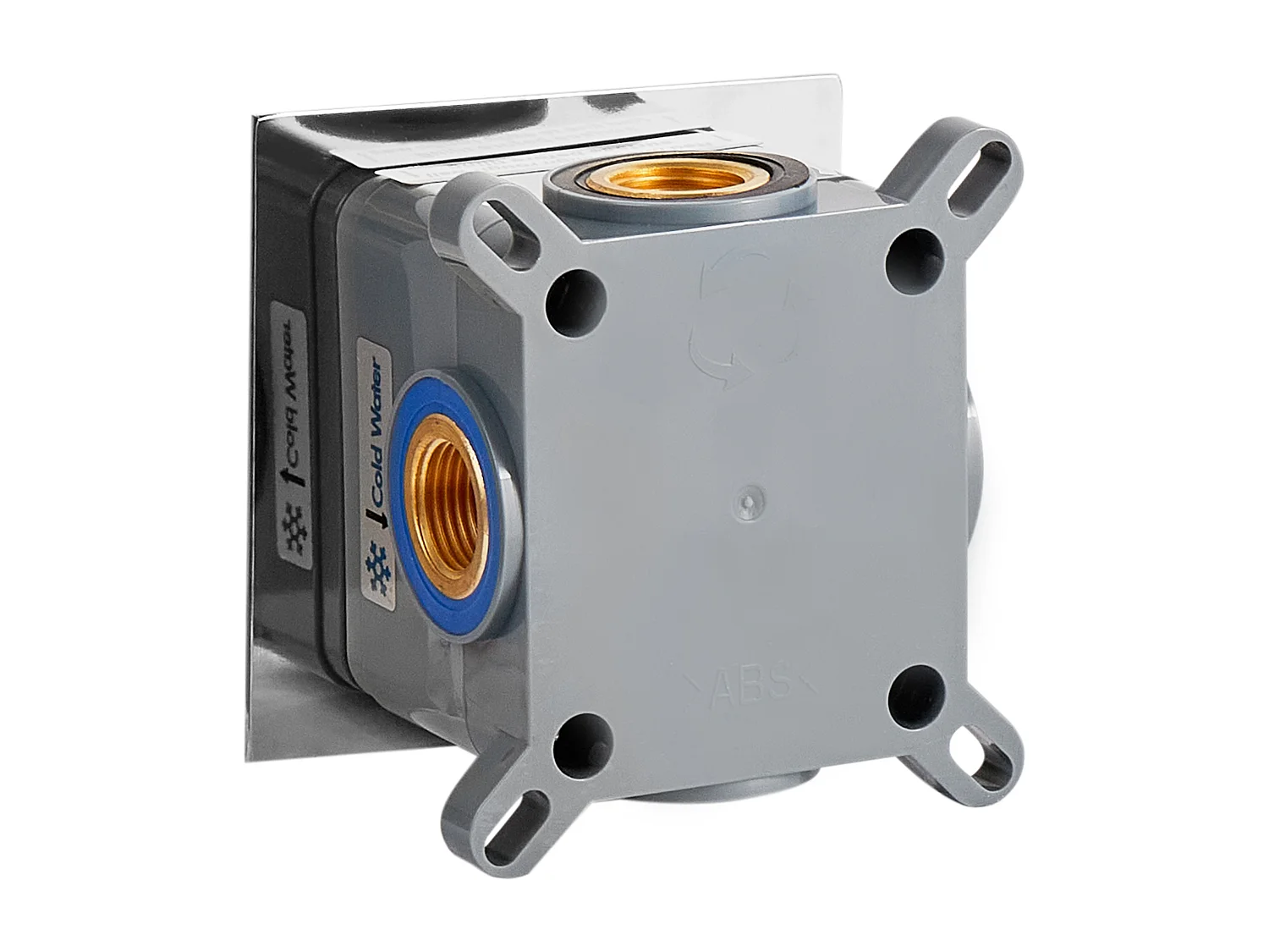 Robinet de lavabo mural KARUAY Laiton Argenté