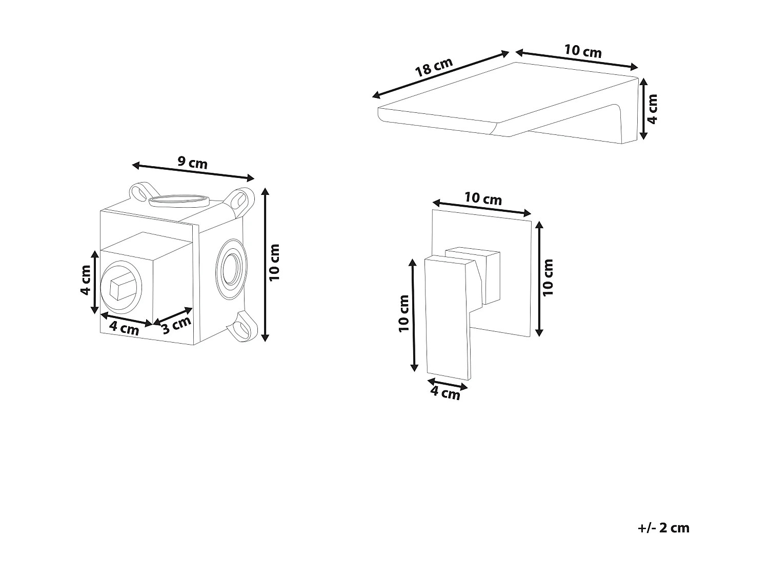 Robinet de lavabo mural KARUAY Laiton Argenté