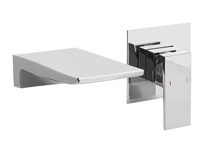 Wandmontierte Waschtischarmatur KARUAY Silber