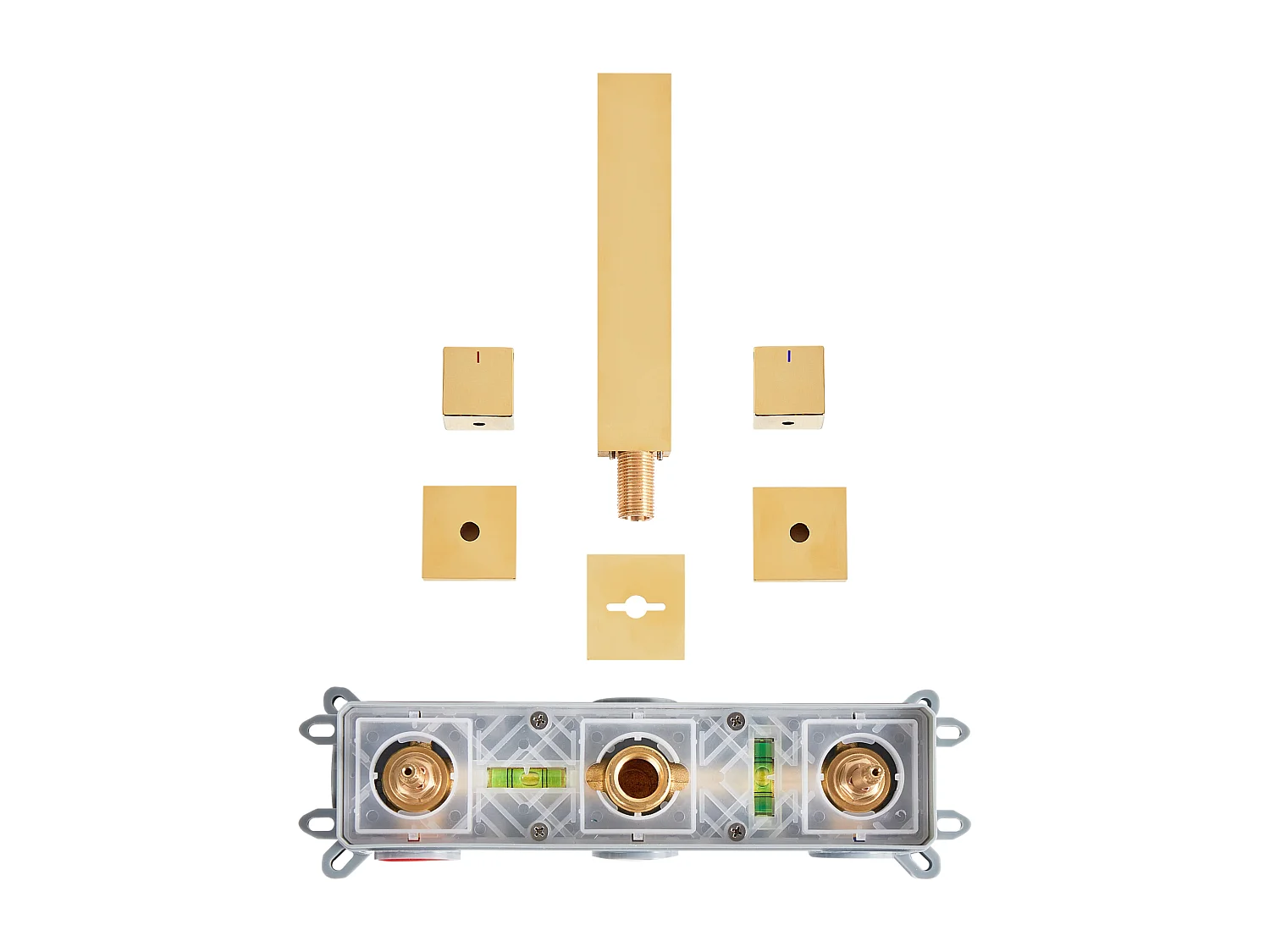 Wandmontierte Waschtischarmatur PAILON Gold