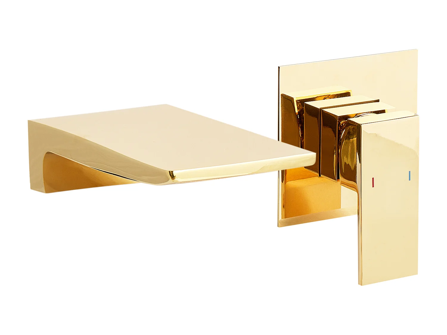 Robinet de lavabo mural KARUAY Laiton Doré