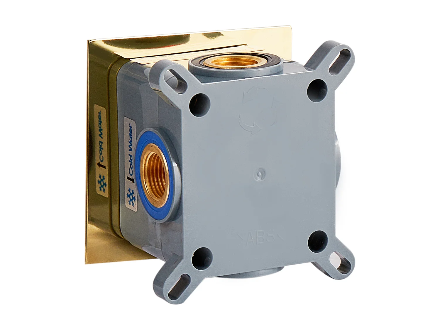 Robinet de lavabo mural KARUAY Laiton Doré