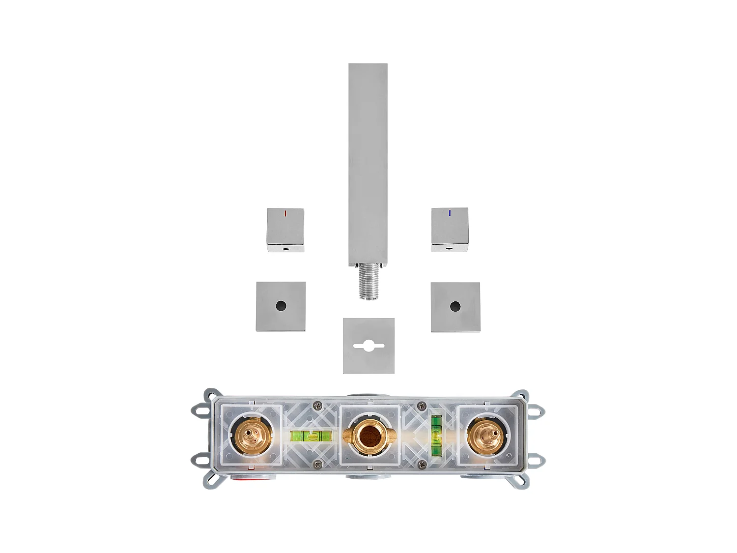 Robinet de lavabo mural PAILON Laiton Argenté