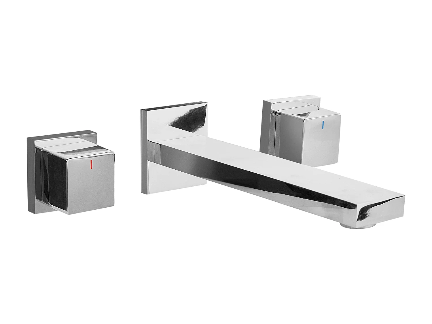 Robinet de lavabo mural PAILON Laiton Argenté