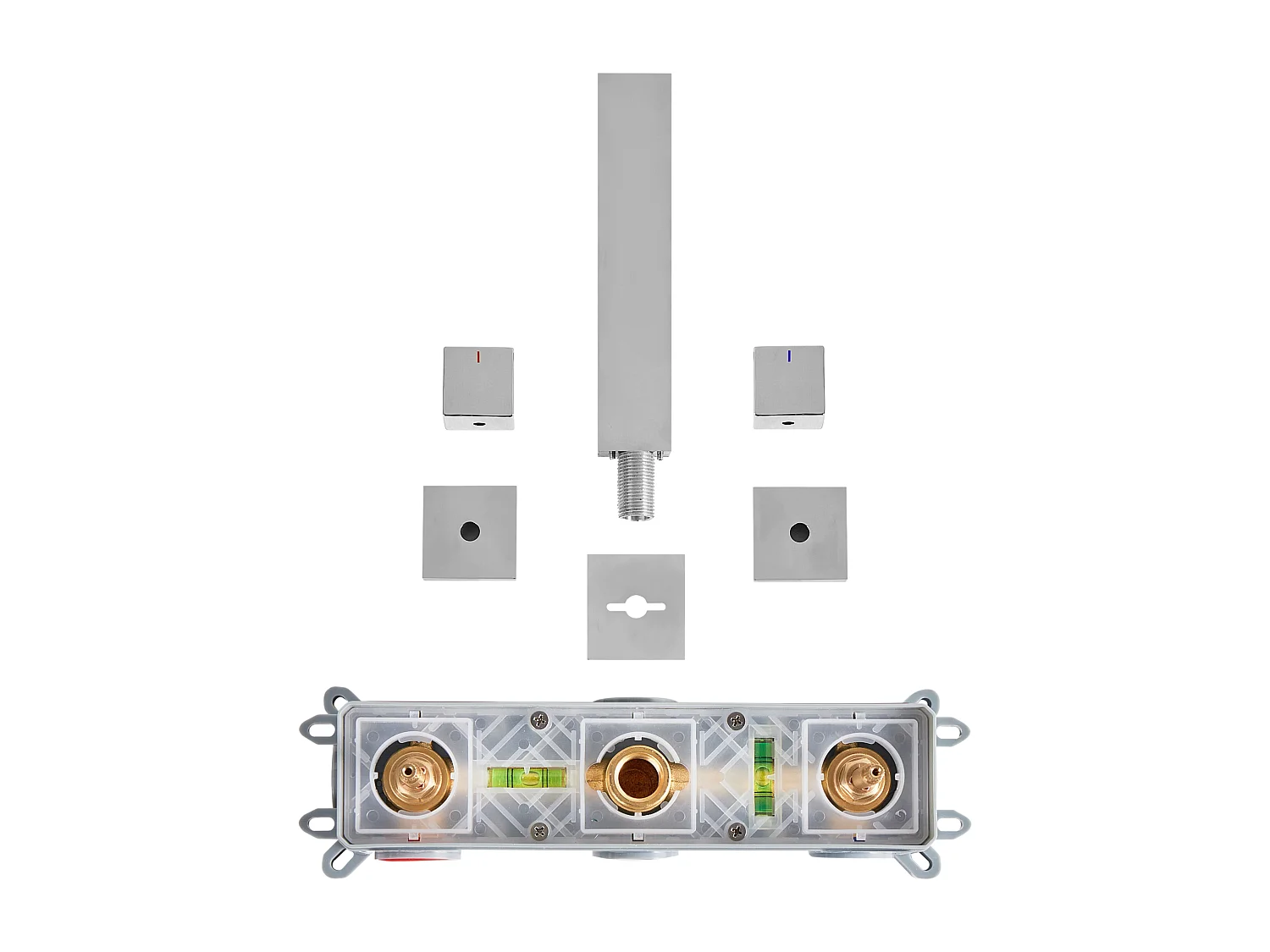 Robinet de lavabo mural PAILON Laiton Argenté