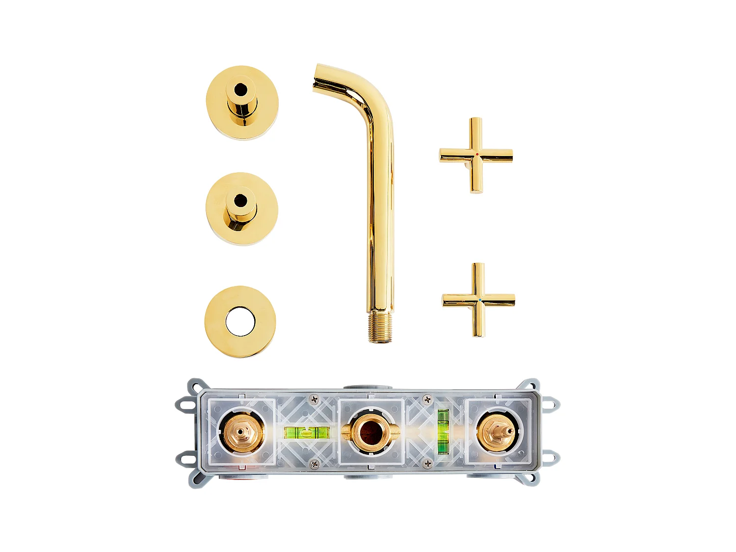 rubinetto miscelatore da parete per lavabo KAIETEUR Oro