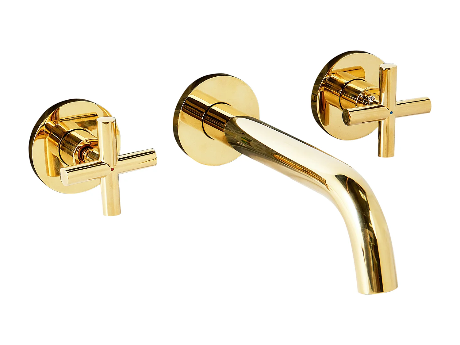 Wandmontierte Waschtischarmatur KAIETEUR Gold