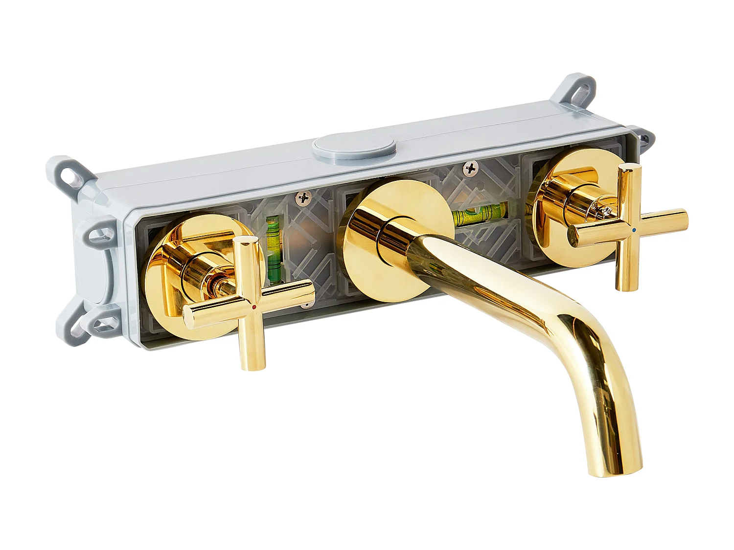 Wandmontierte Waschtischarmatur KAIETEUR Gold