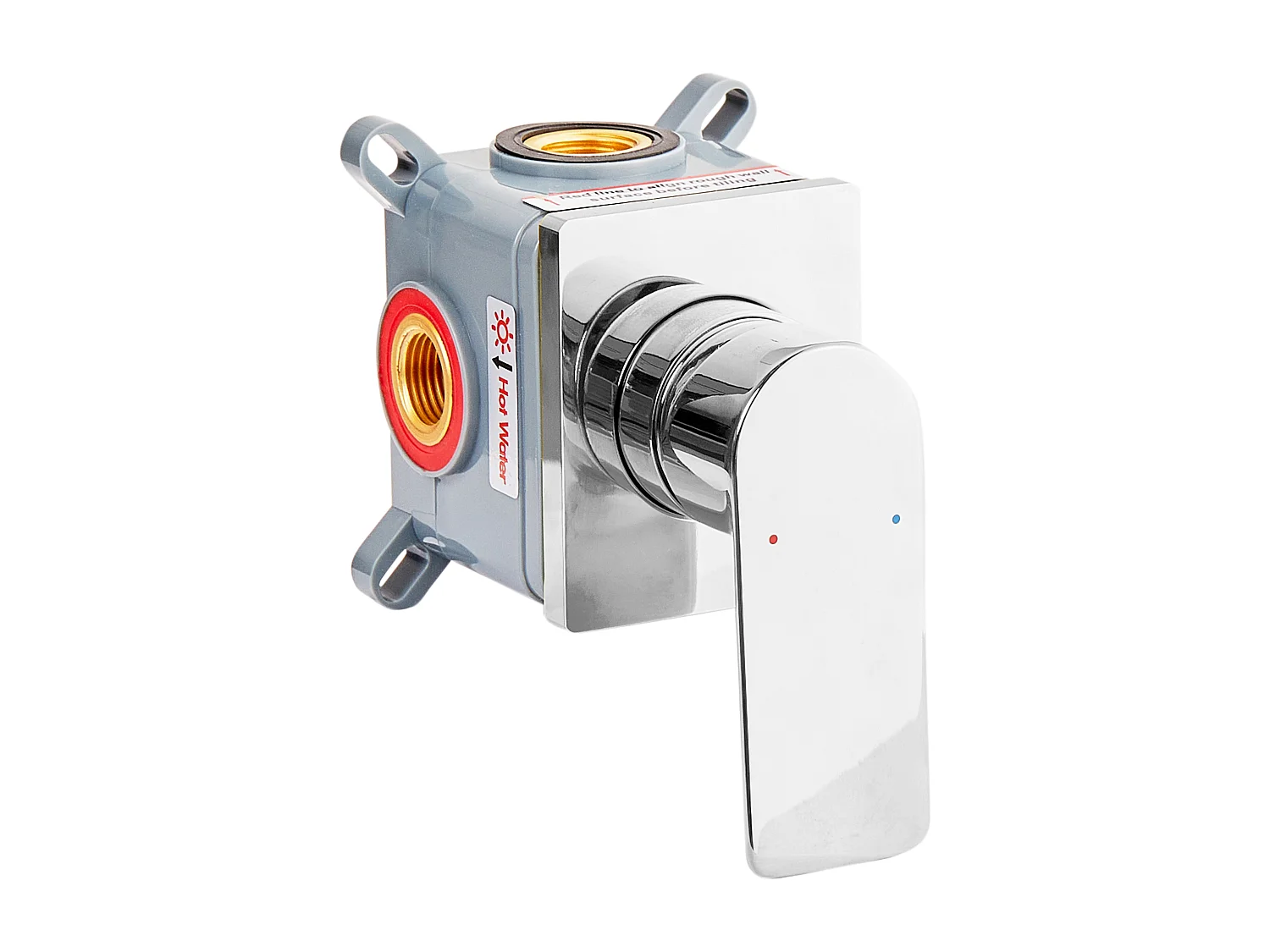 Robinet de lavabo mural APONWAO Laiton Argenté