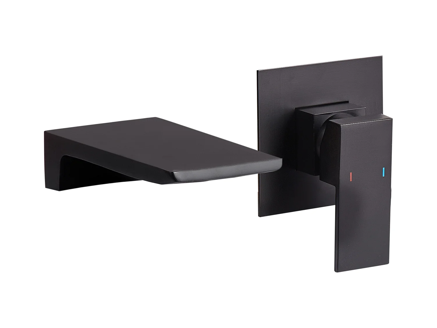 Robinet de lavabo mural KARUAY Laiton Noir