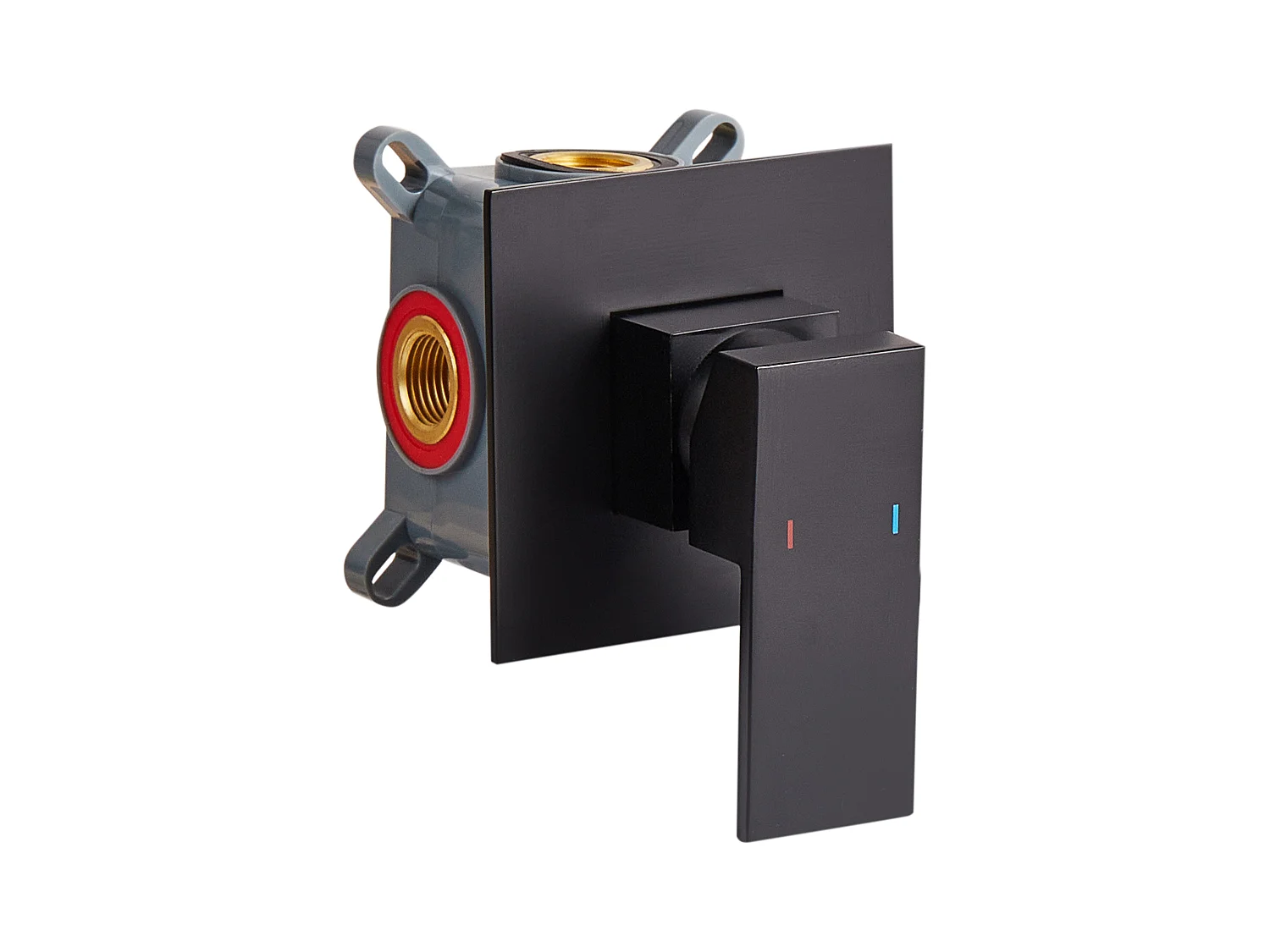 Robinet de lavabo mural KARUAY Laiton Noir