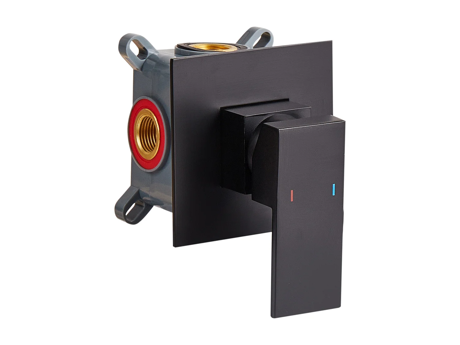 Robinet de lavabo mural KARUAY Laiton Noir