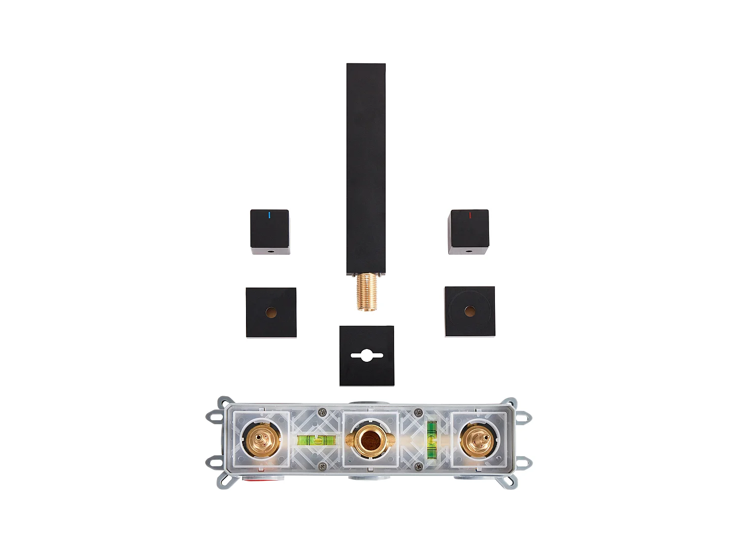 Robinet de lavabo mural PAILON Laiton Noir